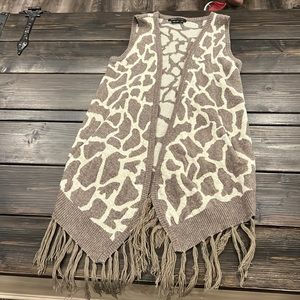 BSBG MAXAZERIA CARDIGAN with Fringe , size S ,  excellent condition